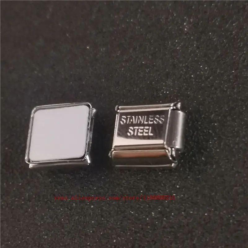 sublimation blank Stainless steel  photo charms charm hot transfer printing consumables 20pieces/lot