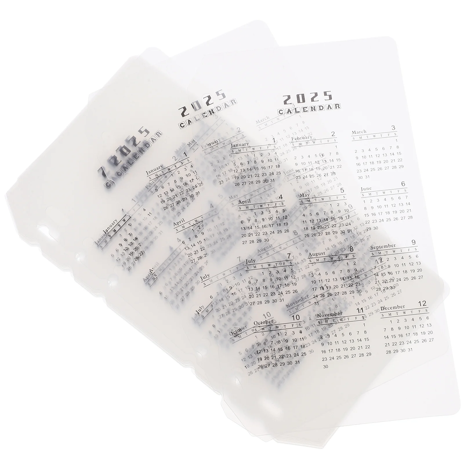 

10 шт. элегантный матовый календарь, разделители для ноутбуков, портативный органайзер, совместимые вставки для блокнотов, ежедневный переплет