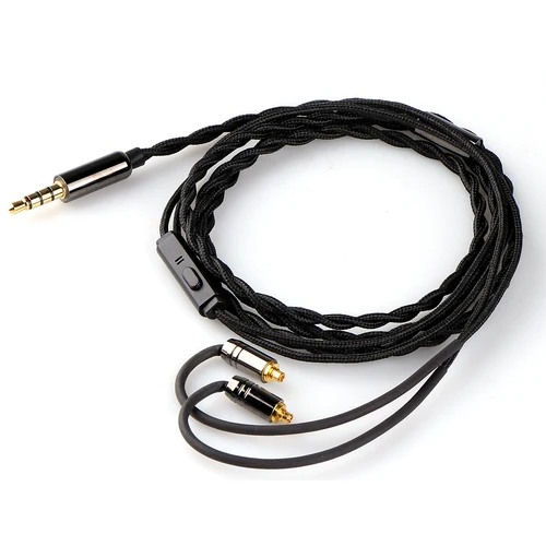 Tripowin Zombur 4N Cable libre de oxígeno OFC de alta pureza Cable HiFi IEM con micrófono capa exterior de hilo de algodón para reemplazo de audiófilos