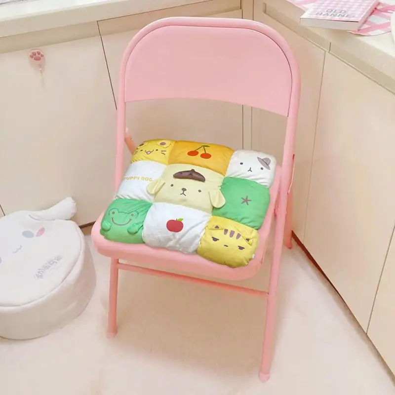 Pompompurin Sanrio Plush Kawaii Cartoon Cute Super Soft Chair Cushion Backrest Anime Plush Toys for Girl Kids Toys Birthday Gift