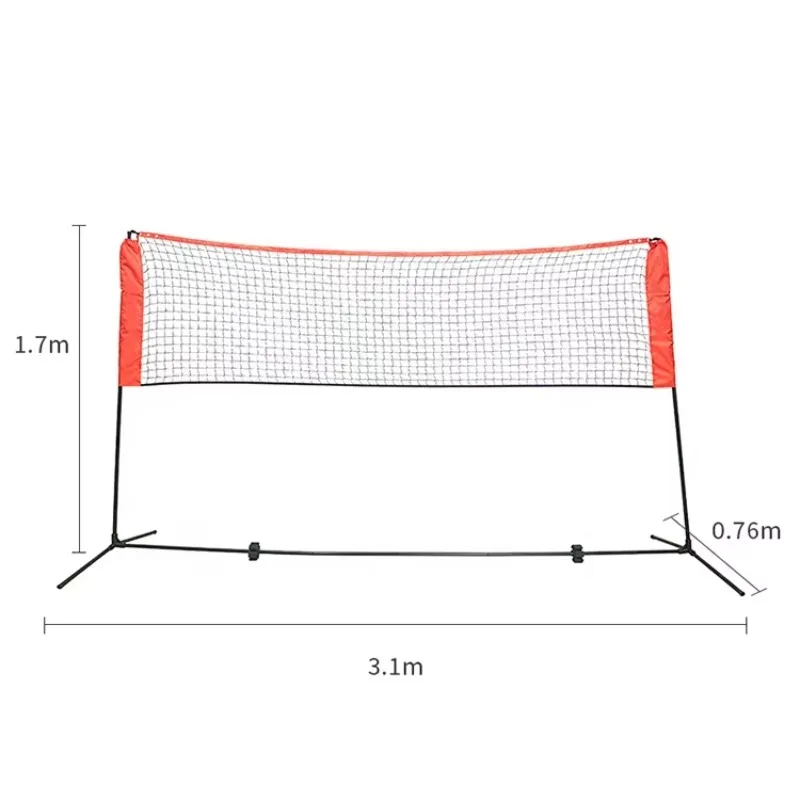 Height Adjustable Badminton Net Tennis Volleyball Net with Stand Frame