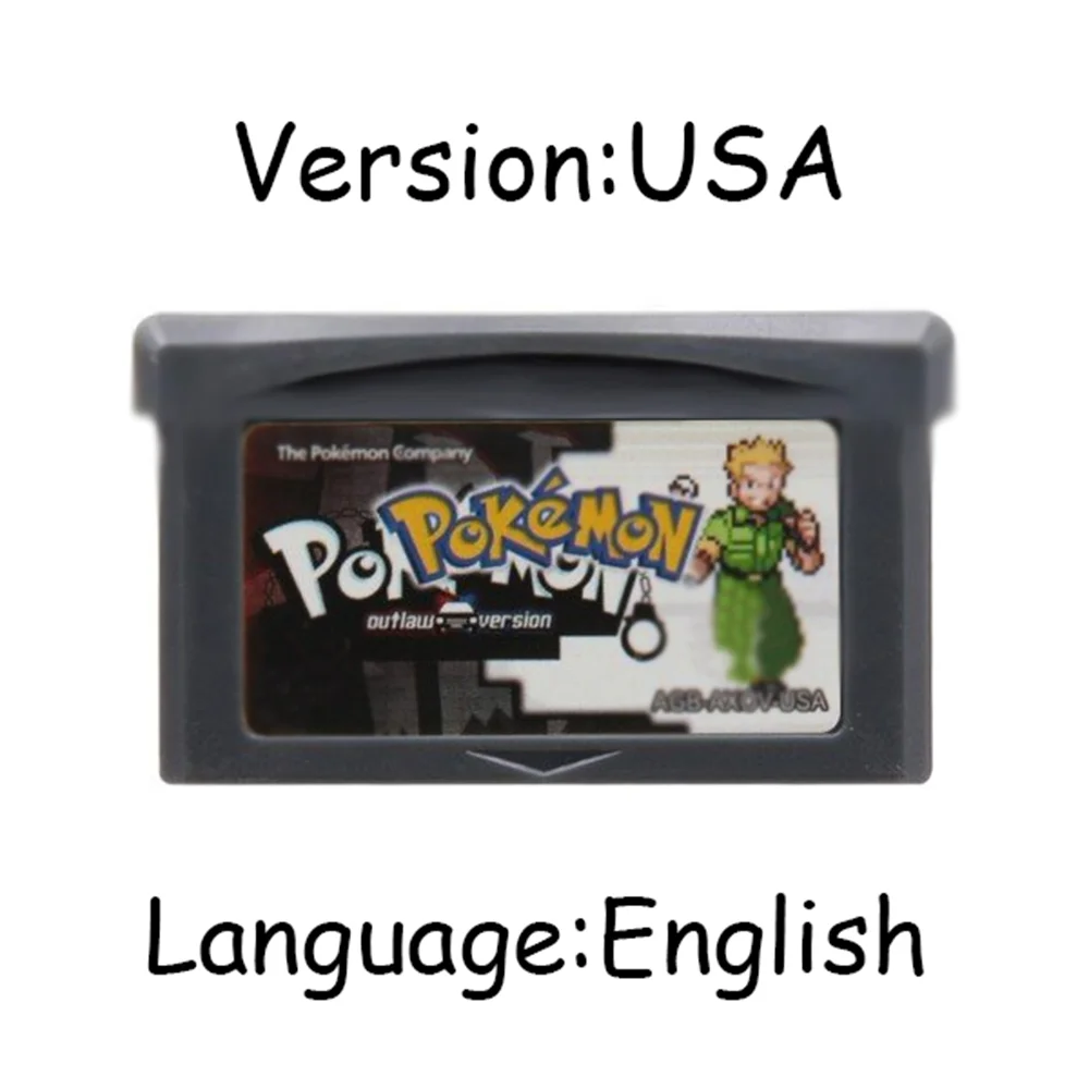 GBA Pokemon Series Game Cartridge Silver Rival Rom Hack 32 Bit Video Game Console Collection Card view 3