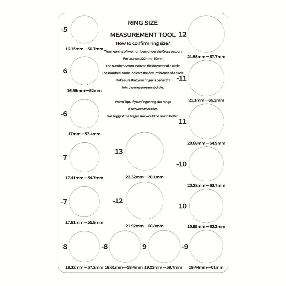 

European Size Ring Ruler American Ring Sizer Ring Size Card Table Ring Measurer Card Board Finger Size Board Ring Mandrel Stick