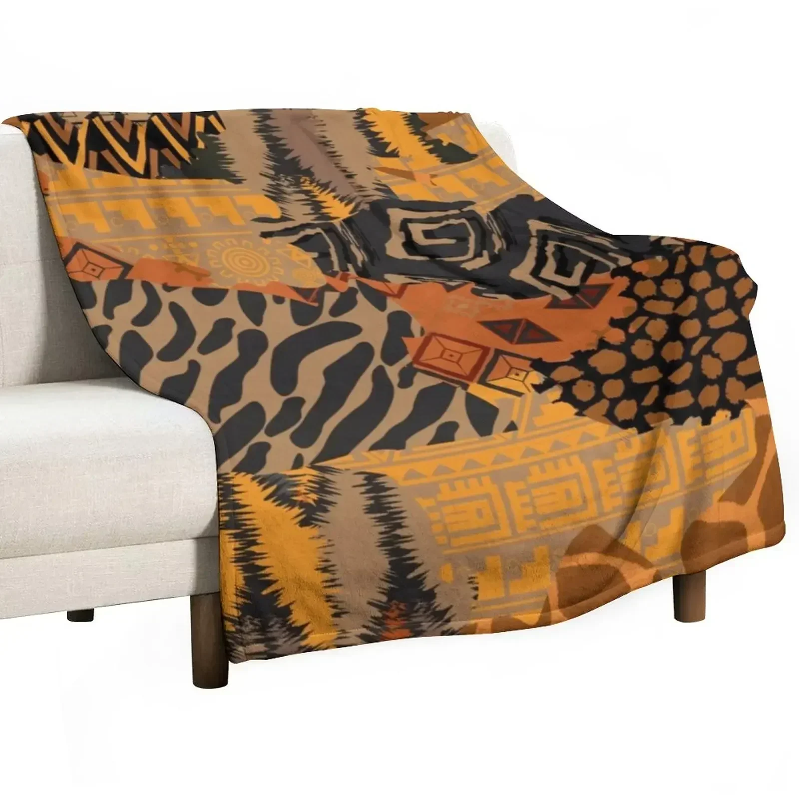 

African animal skin print Throw Blanket Thermal Hair Blankets