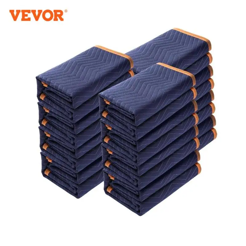 

VEVOR 35/65 lbs Moving Blankets 12 Packs 80" x 72" Packing Blanket Heavy Duty Mover Pads for Protecting Furniture Appliances