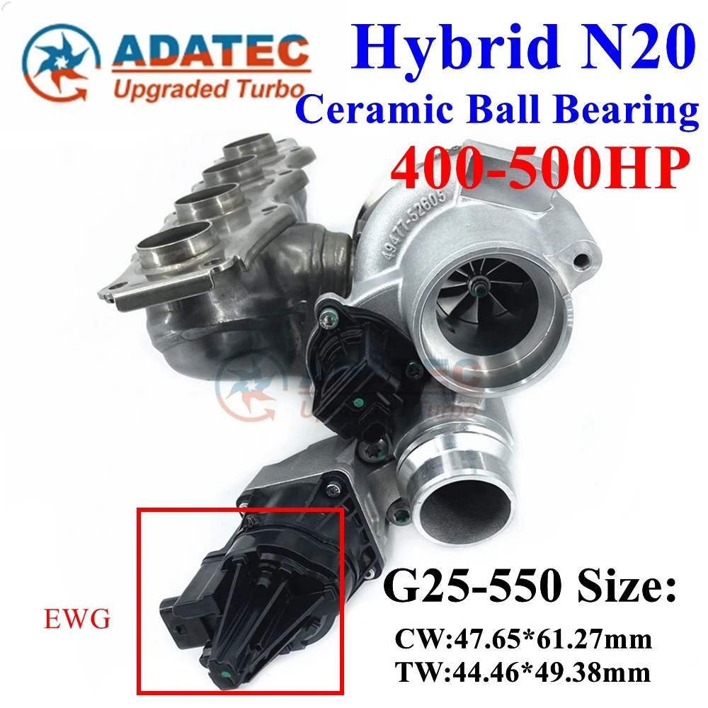 

Ball Bearing Hybrid N20 G25-550 400-500HP Turbo 49477-02006 49477-02002 49477-02016 7624535 for BMW X1 X3 Z4 2.0 181HP 242HP N20