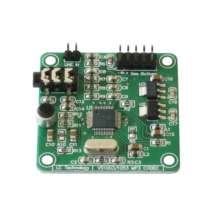 VS1003 VS1053 MP3 Player Module Audio Decoding Development Board Onboard SPI OGG Recording Encoding Control Signal Filter DC5V