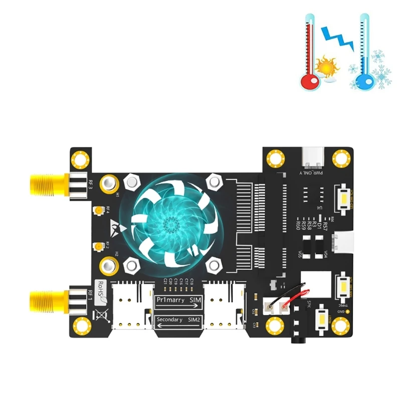 Mini PCIe Wireless Adapter Card 3G LTE Module with Fan For RaspberryPi 4 3 2 Drop shipping