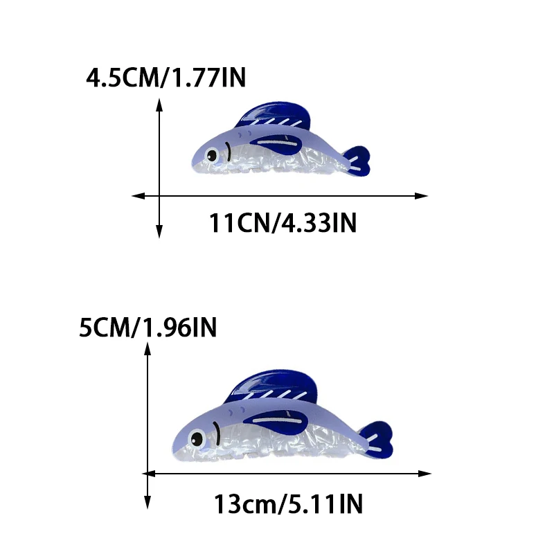 لطيف السردين القرش كليب الإبداعية متعة مشبك شعر المرأة لطيف مزاجه الأزياء إكسسوارات الشعر
