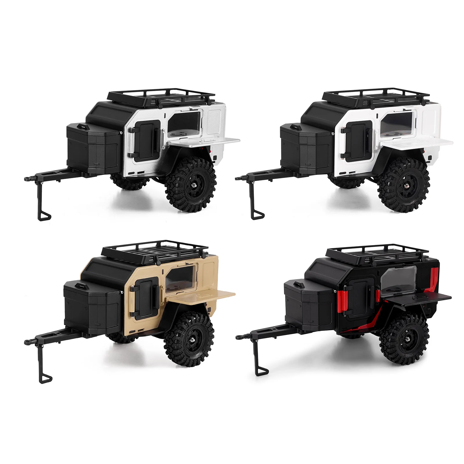 INJORA Off-Road Camping Trailer for 1/18 1/24 RC Crawlers TRX4M SCX24