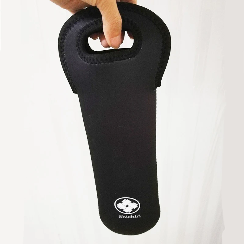 100pcs Customized With Your LOGO Wine Carrier Wine Bottle Bag Champagne Tote Bag Durable Real Neoprene Wine Tote Bag