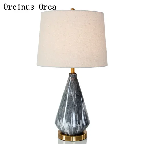 Postmodern Creative Individual Marble Table Lamp Living Room Bedside Lamp Nordic Simple LED Ceramic Table Lamp free shipping