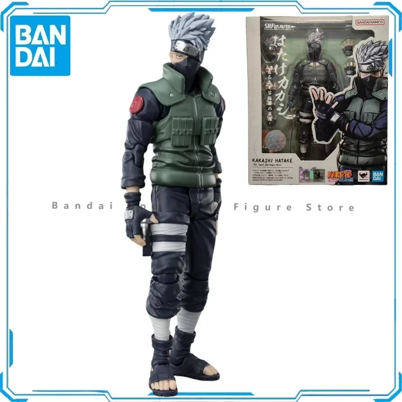 In Stock Original SHF Bandai Naruto Hatake Kakashi Action Figure Animation Toy Gift Model Collector Hobby Anime Genuine