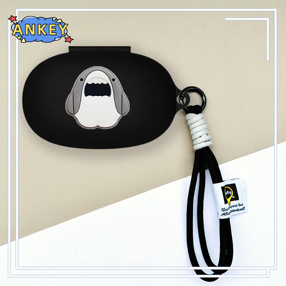 Case for Bose QuietComfort Earbuds 2024 QC Earphone Silicone Shark Soft Protective Headphone Cover Headset Skin with Hand Rope