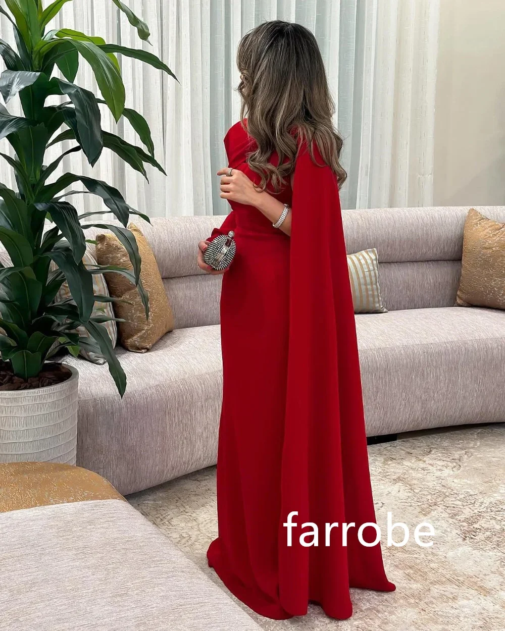 Customized High Quality Jersey Pleat A-line Scoop Neck Long Dresses Evening Dresses Classic Exquisite Modern Style Pastrol Unise