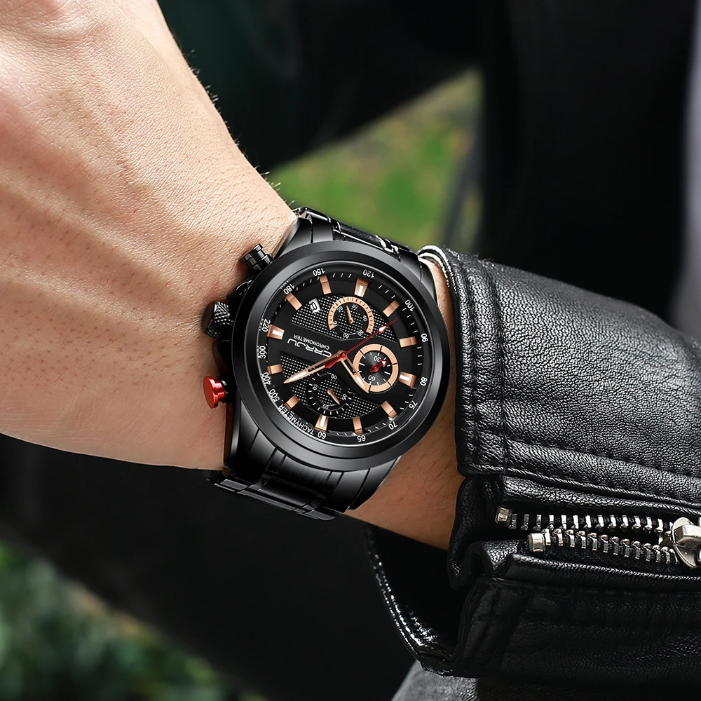 CRRJU Men Watch Fashion Busine - Electronics Gadgets For Men ulasan dan harga