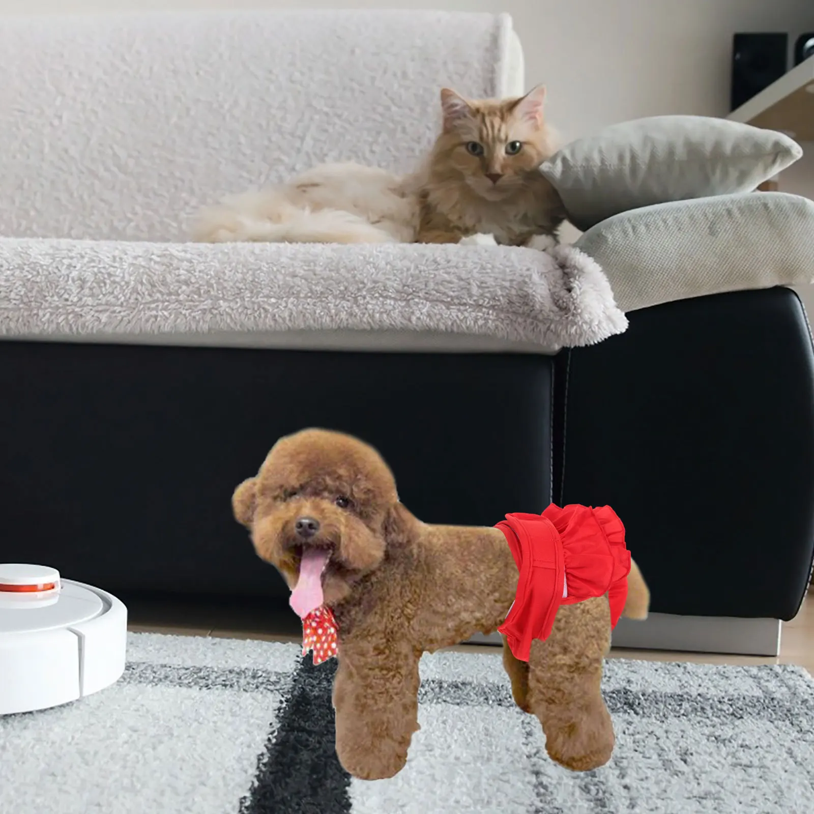 

Dog Sanitary Panties Pet Panties Washable Reusable Female Dog Diapers Soft Leakproof Period Pants for Dogs Heat Sanitary Pants