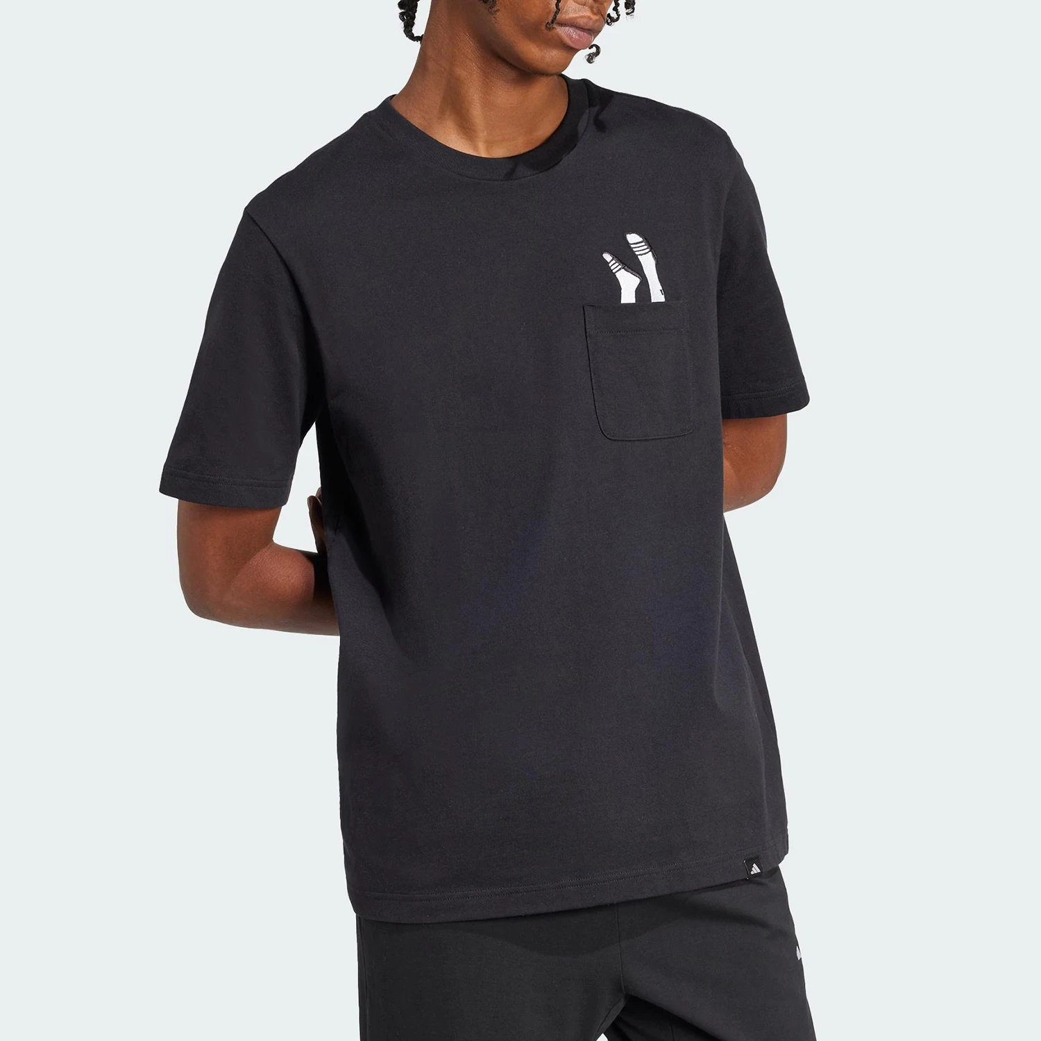 Adidas genuine round neck edging pocket short sleeved T-shirt, new short sleeved T-shirt JC5283