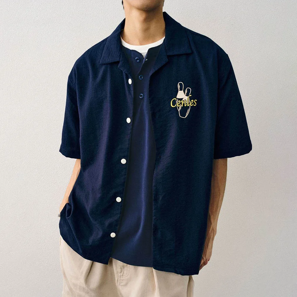 Men's Embroidered Short-Sleeve - Street Fashion Trends 2025 review and price