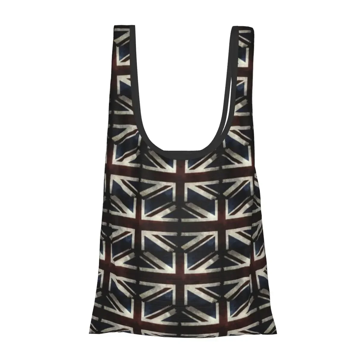 Union Jack Flag Of The UK Portable Tote Shopping Bags Large Capacity Shopper Bag Grocery Handbag Shoulder Bag