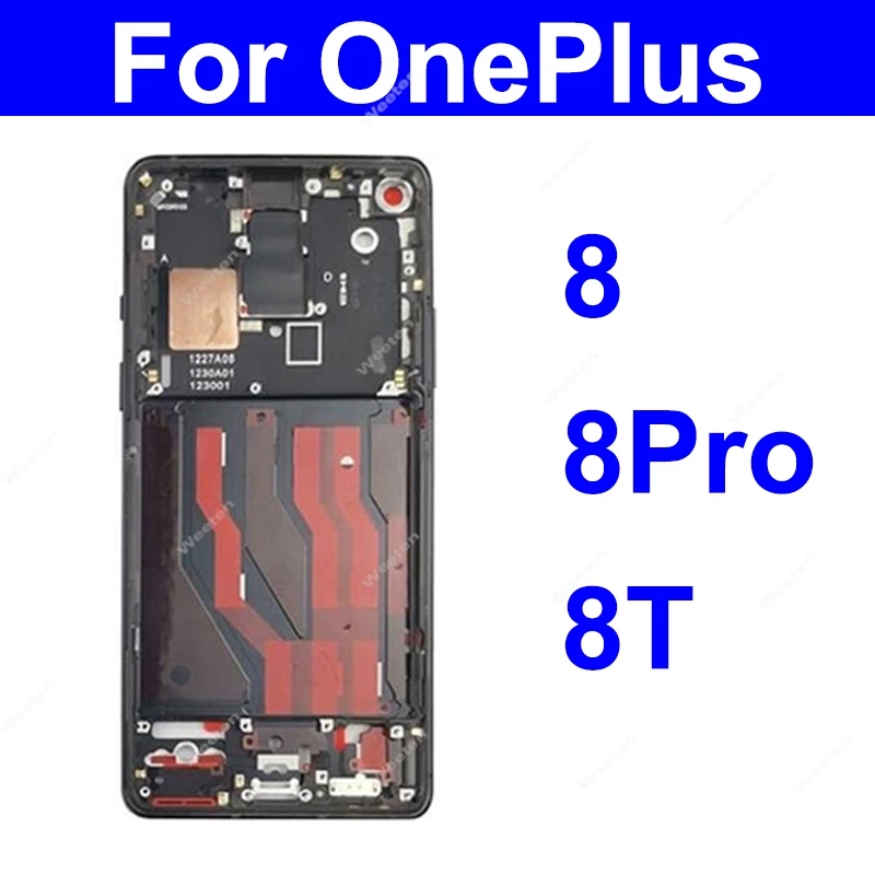 For OnePlus Oneplus 1+ 8 8T 8 Pro 8Pro Middle Frame Cover Middle Housing Frame Bezel with Side Buttons Replacement