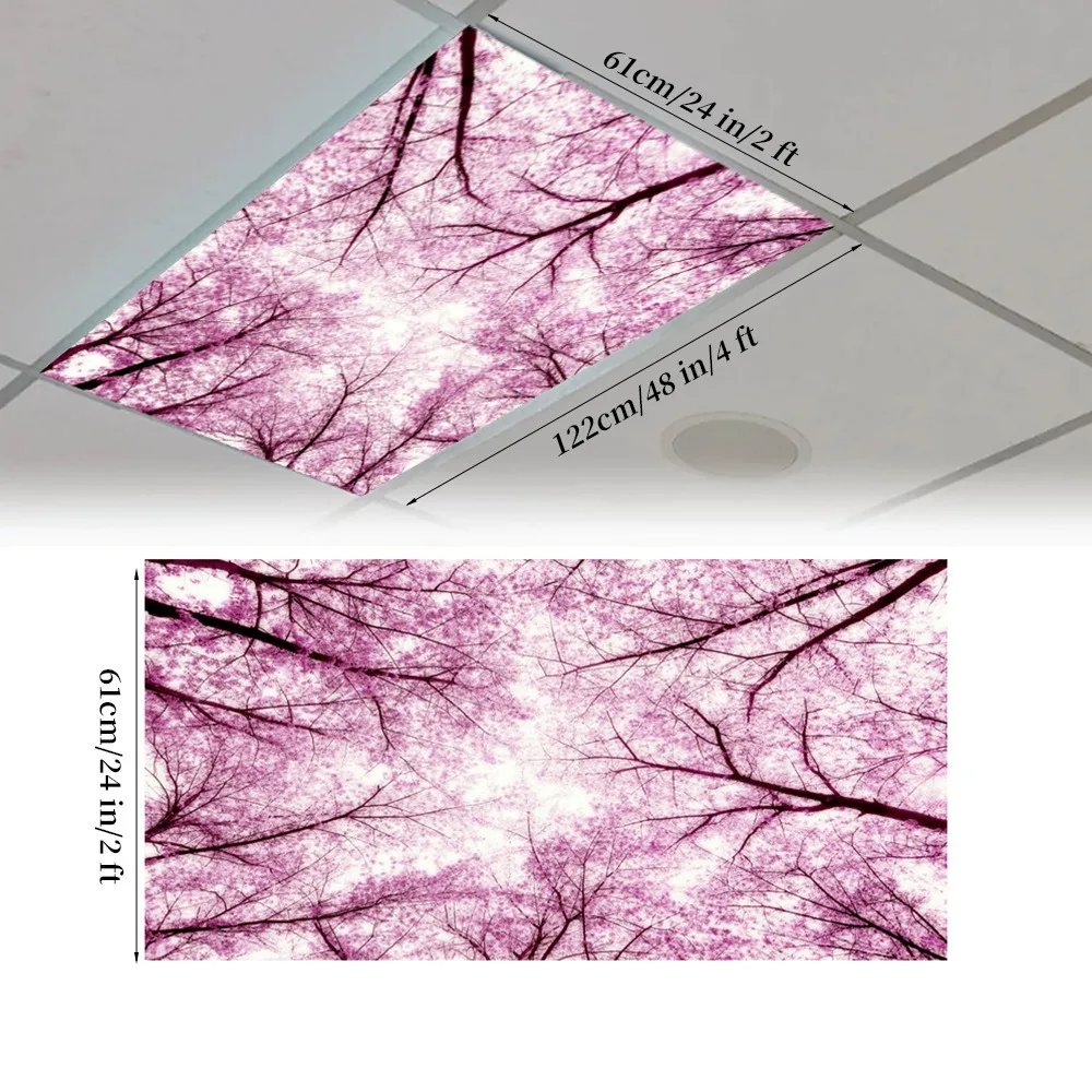 Eye-care Lampshade 120*60cm Lampshade 15 Styles Anti-glare Magnetic Light Filters Sky Cloud Fluorescent Light Covers Home