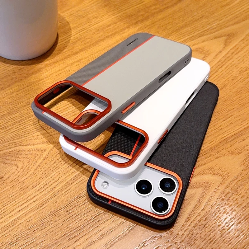 Etui do iPhone 17 18 Pro Max 17 Air, luksusowe, wykonane ze skóry PU, z kolorowymi wstawkami, ultracienkie, ochronne, do iPhone 18 Pro. — zdjęcie produktu 5