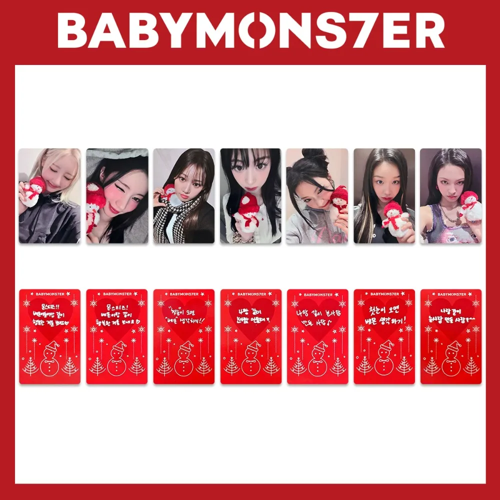 7PCS KPOP BABYMONSTER Group LOMO Card New Year Photocard RAMI AHYEON RORA ASA RUKA Card Gift Fans Collection