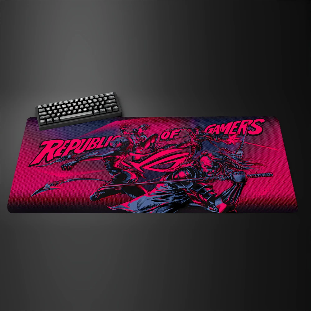 Asus Rog Mause Pad Anime Mouse Mats Gaming Computer Desk Mat Mouse Carpet Pc Accessories Gamer Mouse Pad Speed Rubber Mat