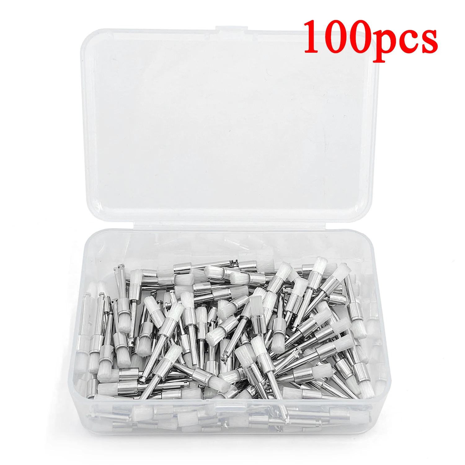 100pcs/Box TOMENTY Dental Nylon Polishing Brushes Nylon Latch Flat Polishing Polisher Prophy Brushes For Dental Lab Materials