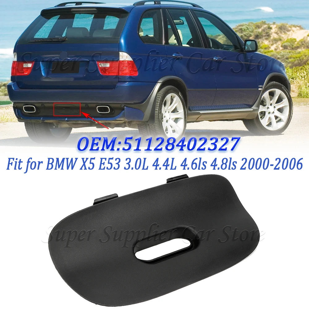 

New Car Rear Bumper Tow Bar Cover Trim Flap Trailer Hitch Mount For X5 E53 2000~2006 51128402327