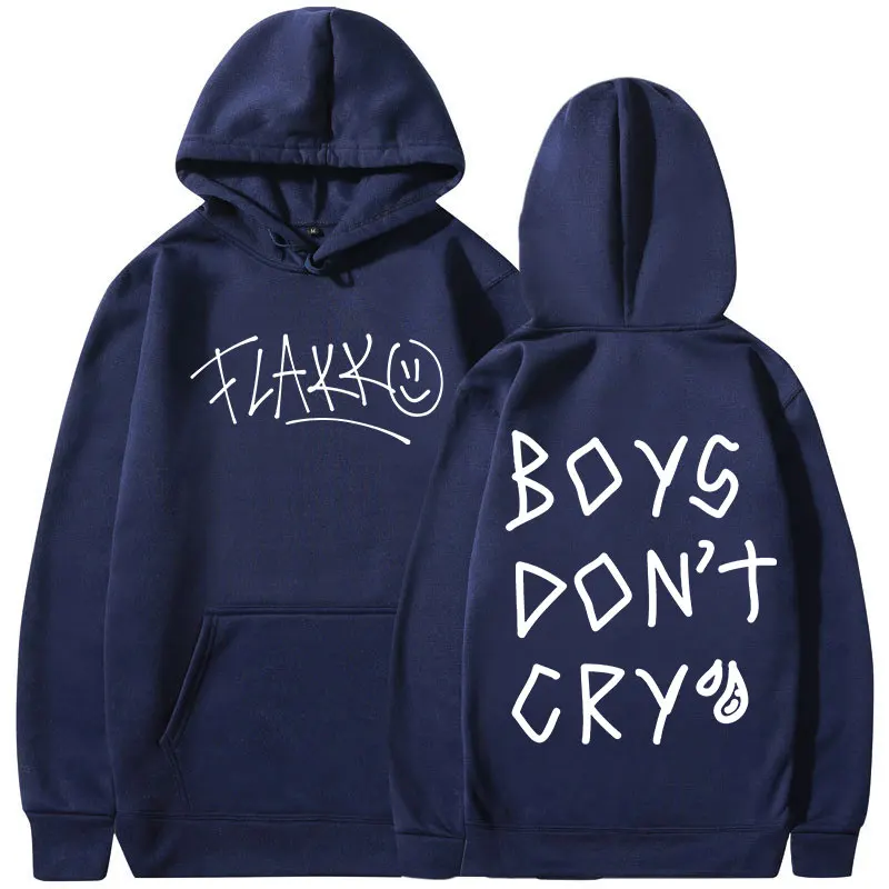 Rels B Flakk Smile Hoodies Boys Don't Cry Letter Print Men Women Fashion Hooded Sweatshirt Hip Hop Oversized Pullover Streetwear