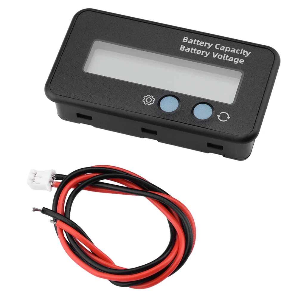 LCD Digital Voltmeter Voltage Meter Tester 12V/24V/36V/48V/60V/72V/84V Lithium Battery Capacity Indicator for Car Motorcycle