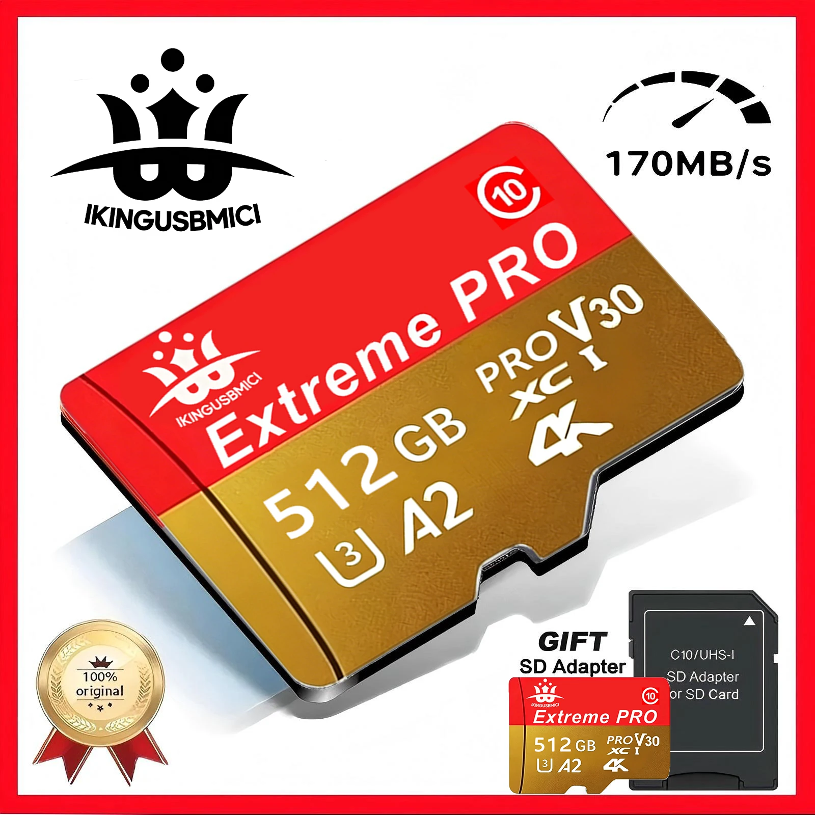 64GB 128GB 256GB Memory Card Micro SD Card SD Cards TF Cards A1 C10 Full HD Quick Transfer for Digital Devices Smartphone