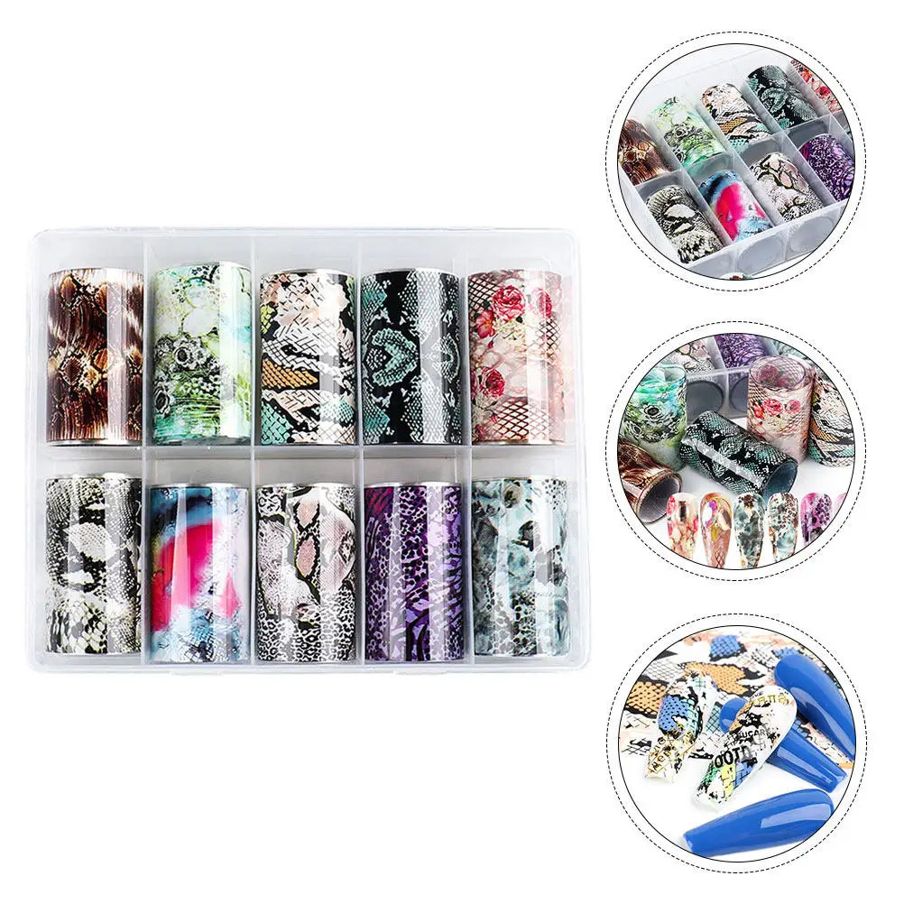 

Nail Art Sticker Snake Pattern Stickers Manicure Supplies Bright Decals Gorgeous DIY Fashion Nail Stickers