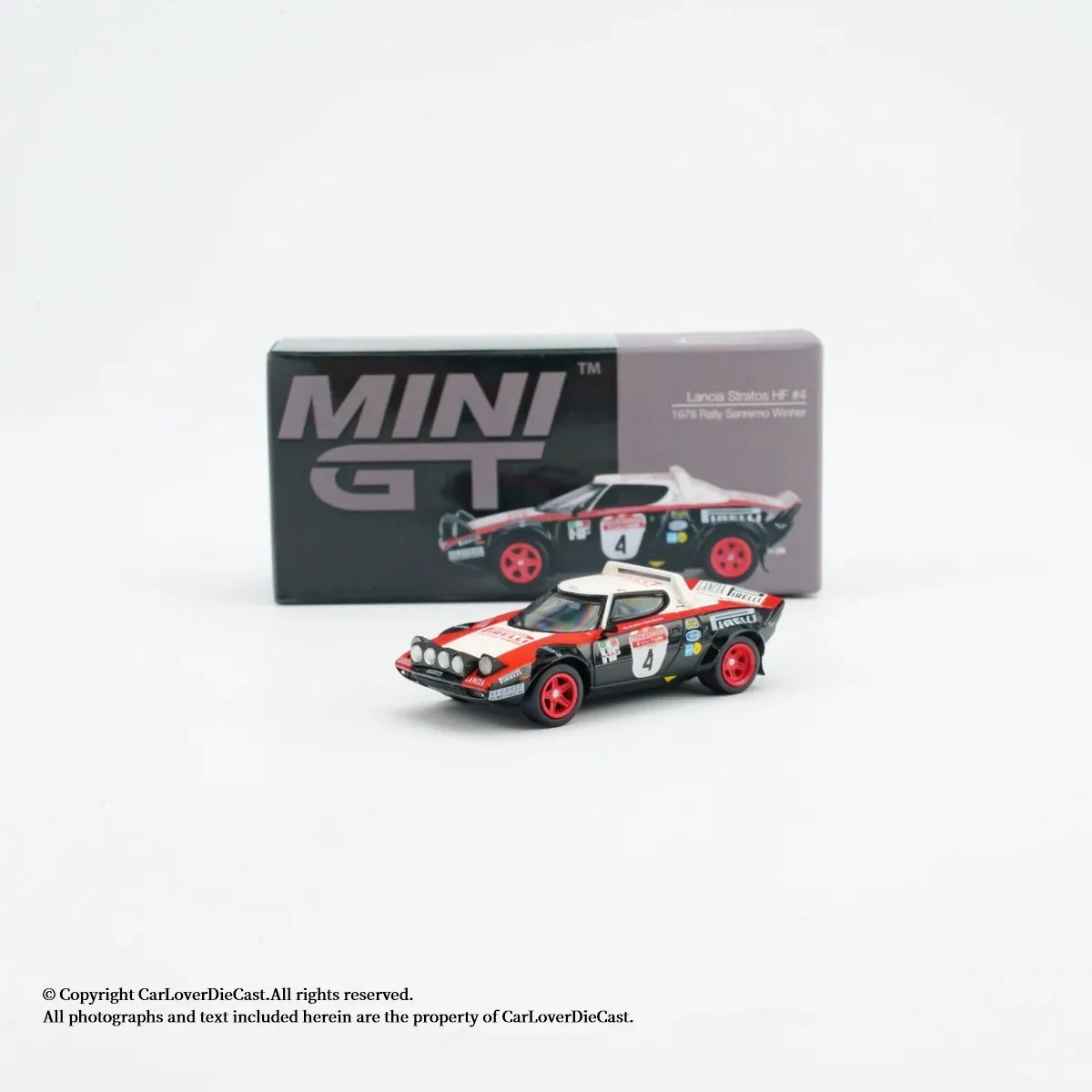 MINIGT 1/64 Lancia Stratos HF 4# 1978 Alloy Diecast Car Model Limited Ver Simulation Collection Cars Toys Room Display Boy Gift