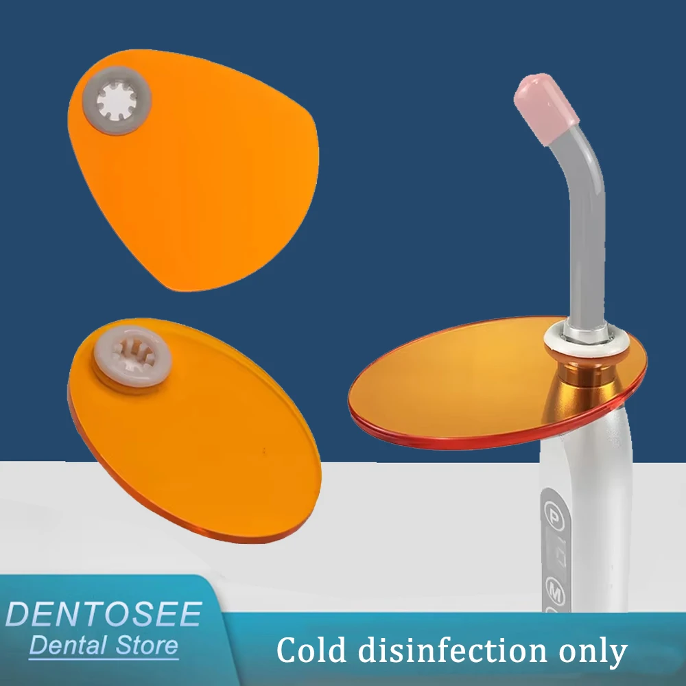 

Dental Curing Lamp Filter Shade Board, Orange Ellipse Light Hood for Precure