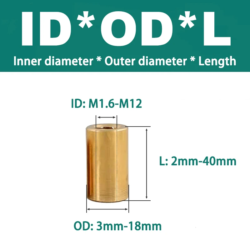 10Pcs M1.6-M12 Brass Round Extended Coupling Nut Through Hole Double End Full Thread Stud Connector Hand Tighten Screw Cap