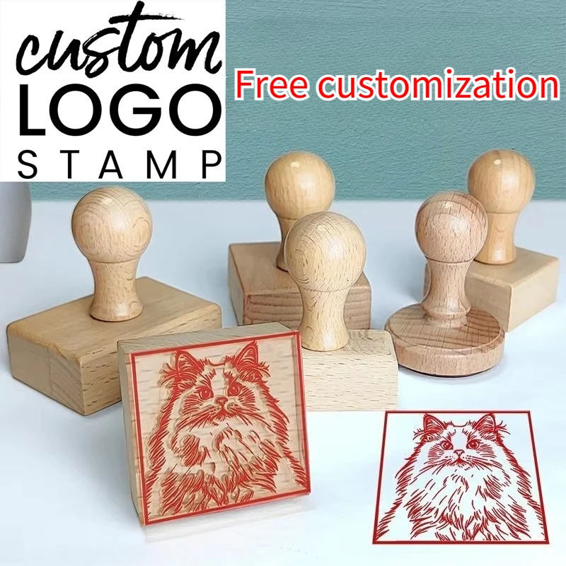 Benutzerdefinierte Holzblock-Gummistempel, personalisierte DIY-Bücher, Bibliothek, Hochzeit, kleines Unternehmen, Unternehmen, Branding, Tintensiegel