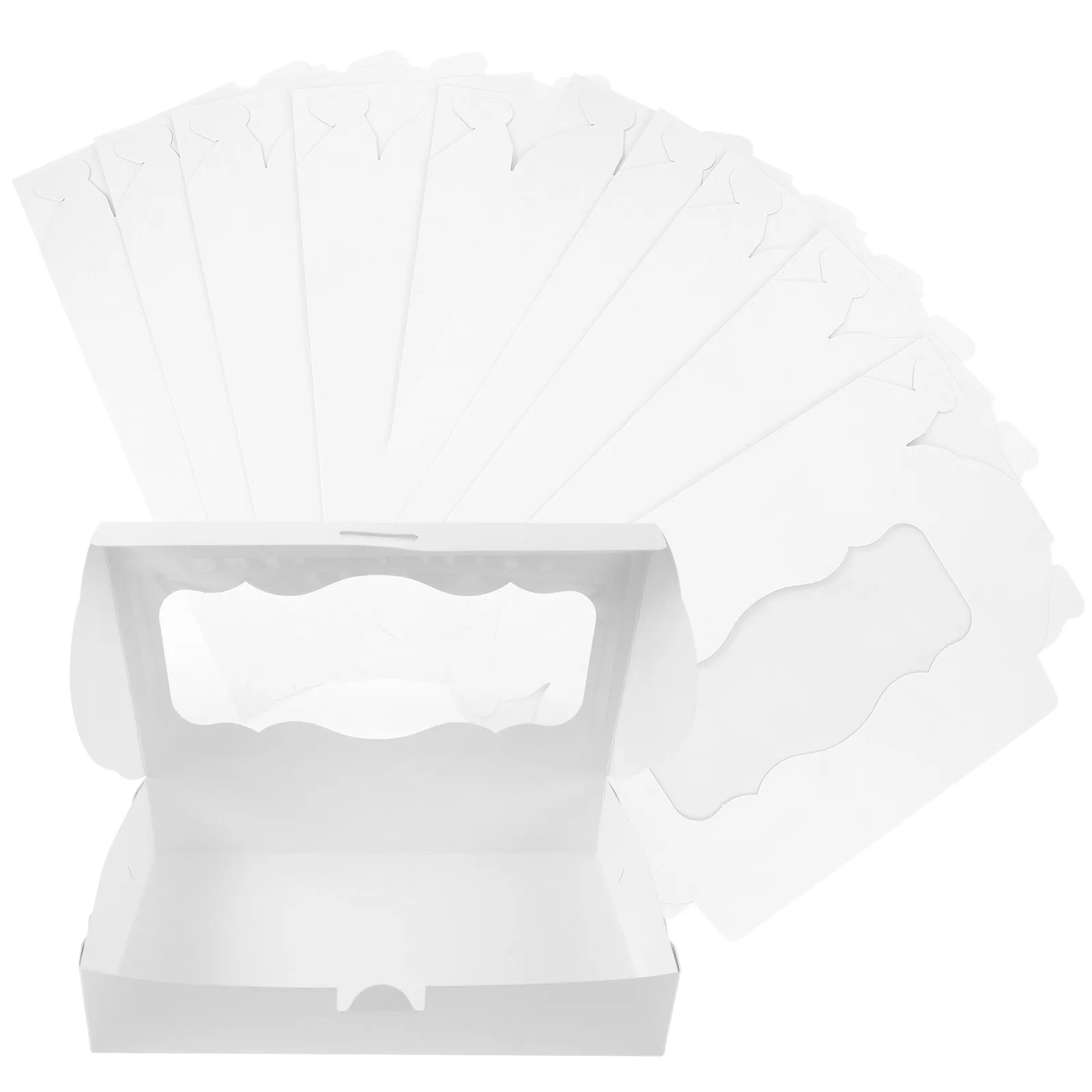 

30Pcs Small Pastry Boxes with Clear Viewing Window Strong Sturdy Paper Material for Cake Storage Cookie Packaging Donut Boxes