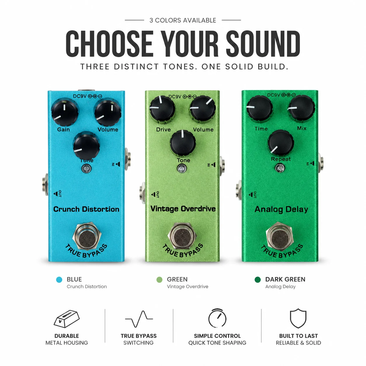 Electric guitar pedal, classic pedal, disconnected, soft retro overdrive, pedal guitar comprehensive effects, guitar effects view 3