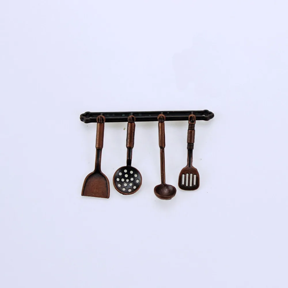 Cookware 1:12 Mini Kitchen Utensils Sets Alloy Kettle Mini Kitchen Cooking Kit Mini 1:12 Scale Doll Kitchen Set Kids Toys