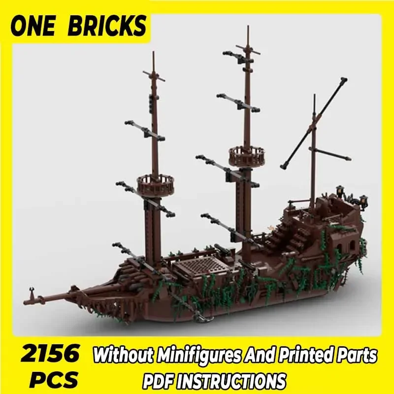 Moc Building Blocks Ship Model The Flying Dutchman Technical Bricks DIY Assembly Construction Toys For Child Holiday Gifts