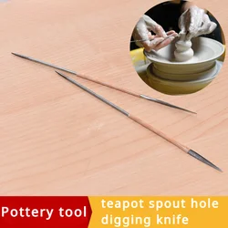 Pottery Tools Digging Teapot Spout Hole Knife DIY Manual Manufacture Pottery Purple Clay Teapot Spout Excess Mud Disposal Tools