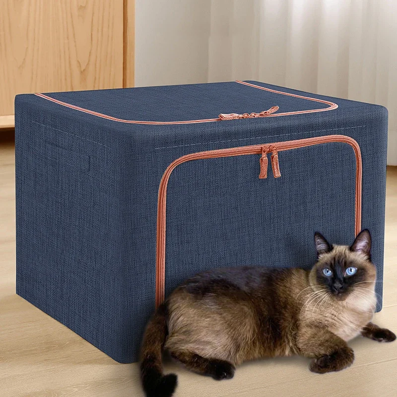 

Fabric Storage Box Foldable Clothes Bag Laundry Finishing Car Trunk Organizer Wardrobe Toy Cabinet Pet House storage