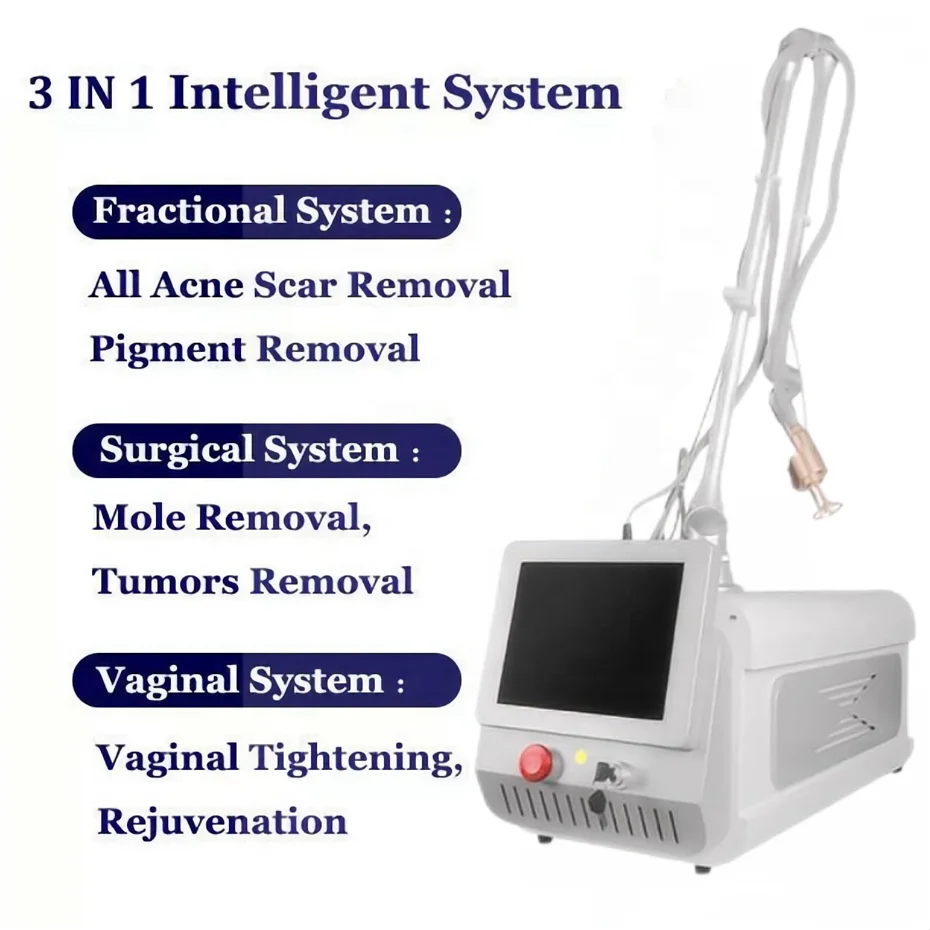 Portable CO2 Fractional Skin Resurfacing Wrinkles & Pigment Removal Desktop Beauty Equipment for Body & Household Use