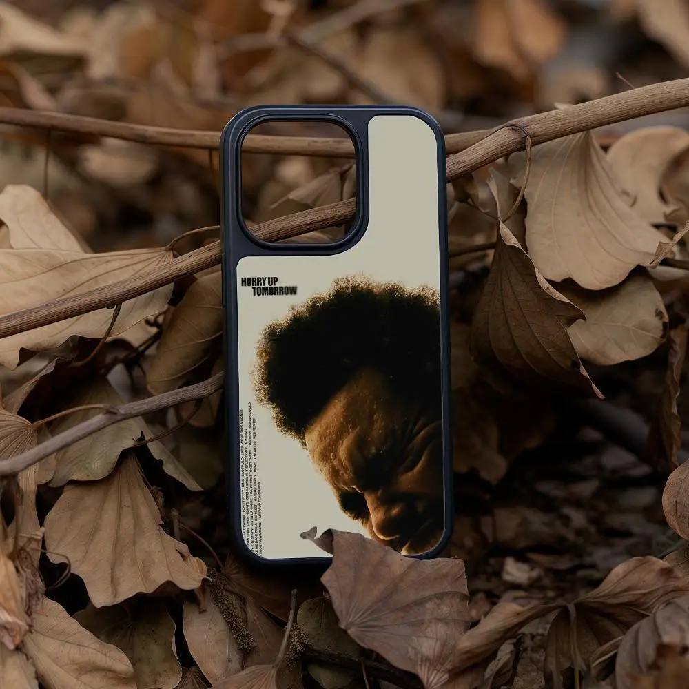 

The W-Weeknd Hurry Up Tomorrow Phone Case For iPhone 17 16 15 14 13 12 Pro Max Plus Black Frame Acrylic Carbon Fiber Hard Shell