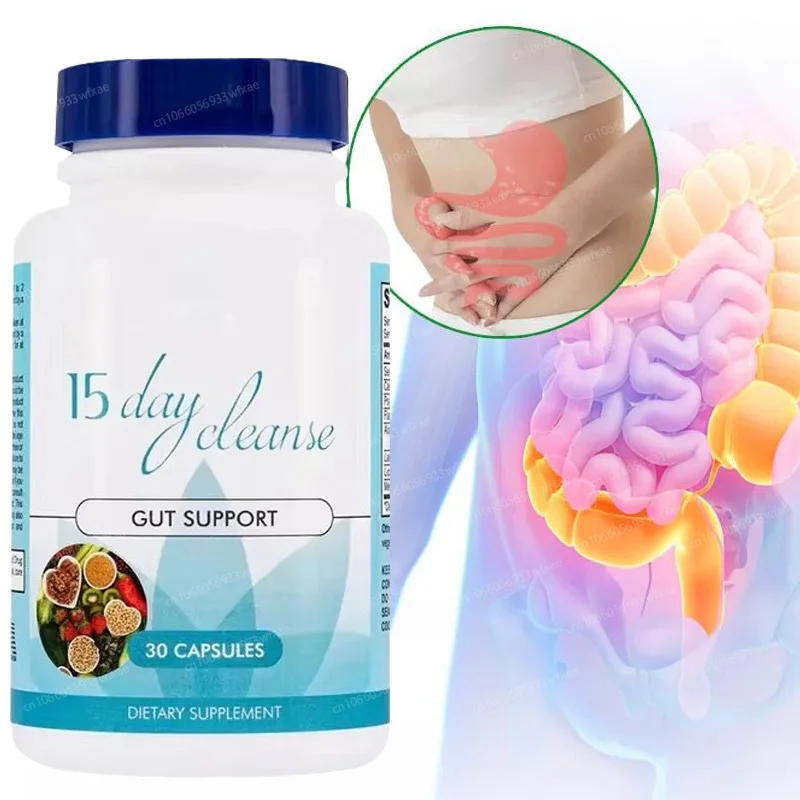 

Поддержка желоба и толстой кишки 15-дневное очищение и детоксикация для уменьшения боли в животе, кровирования, запоров и помощь при здоровье желоба