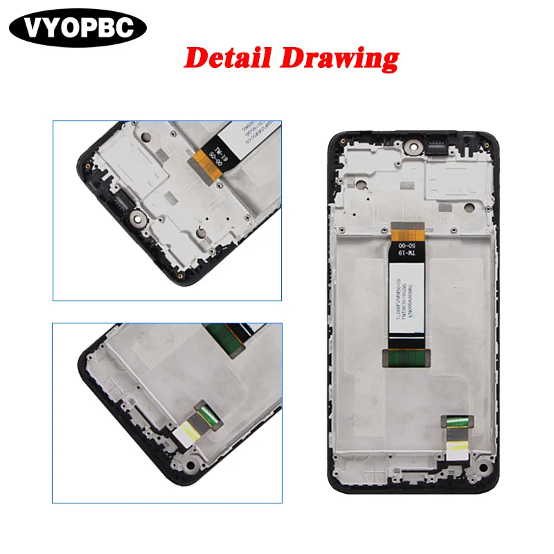 Original LCD Display With Frame For XIAOMI Redmi 12 Panel Digitizer Assembly Repair Replacement Parts 23053RN02A Touch Screen