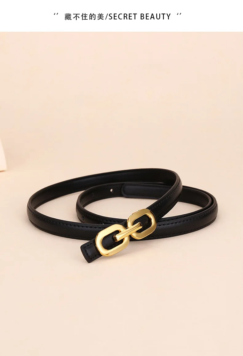 Hochwertiger Damengürtel; Feine und leichte Luxus-Modeaccessoires; Ledergürtel für Damen; Vielseitiger 8-förmiger Gürtel für – Detail 2